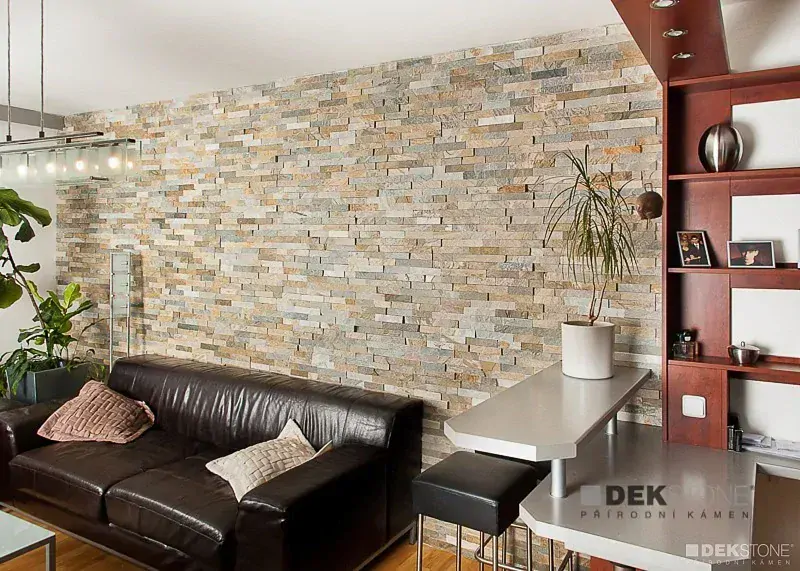 Q001 Quartzite Mix rohový díl - Lepený (0,495 m2)